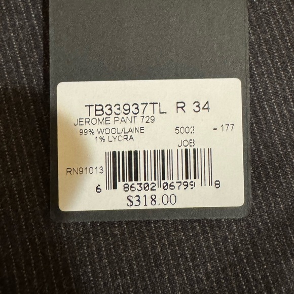 Ted Baker Jerome pant Gray Trousers. Size 34. NWT - Picture 8 of 11